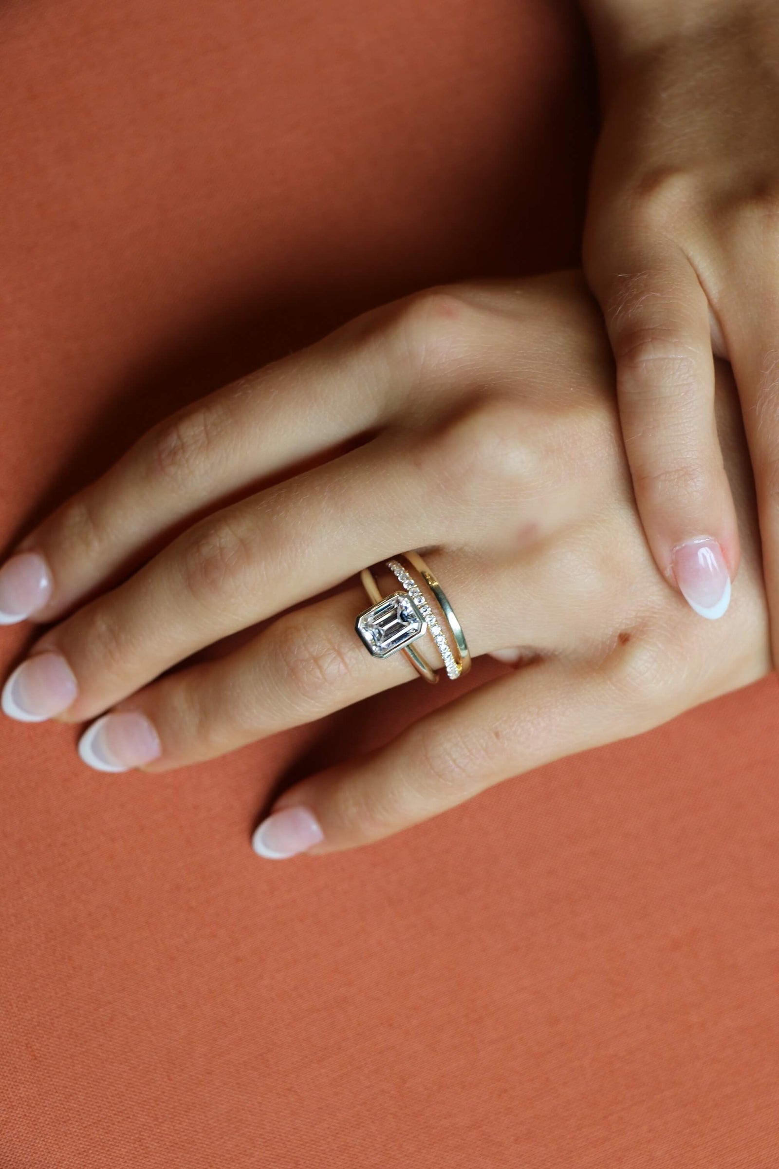 Emerald Cut Bezel Classic Deltora Diamonds AU - Main Image