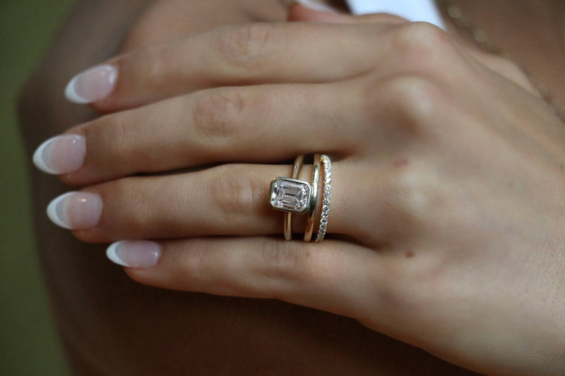 Emerald Cut Bezel Classic Deltora Diamonds AU - Main Image