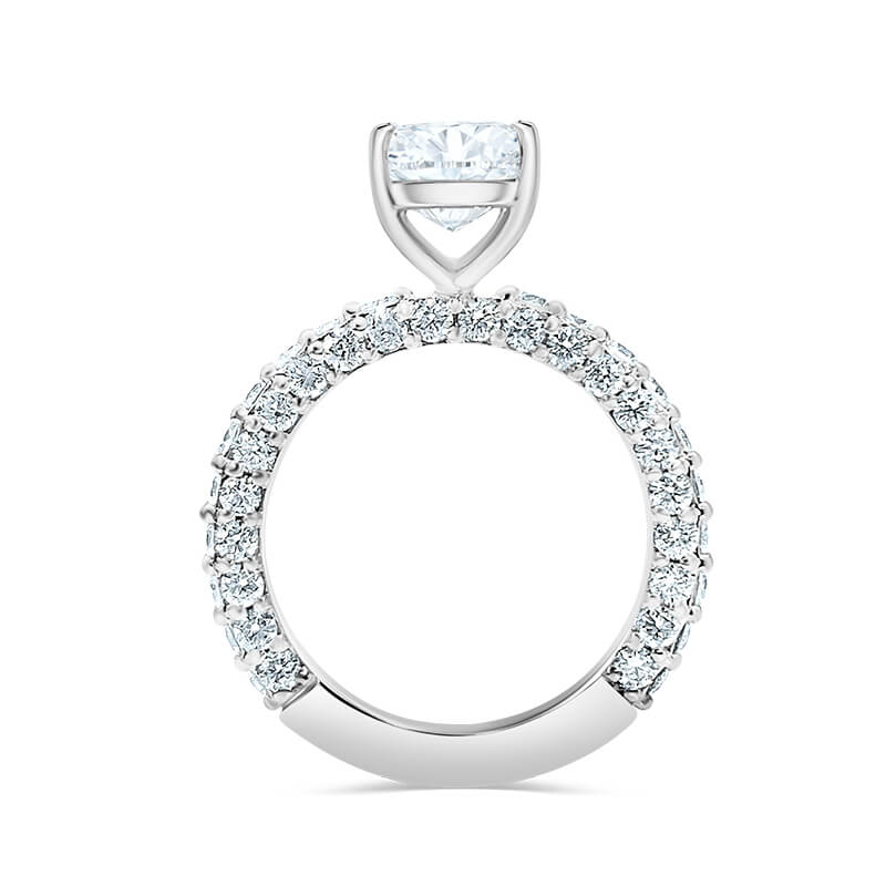 Radiant Cut Solitaire Micro Pavé Engagement Ring Deltora Diamonds AU