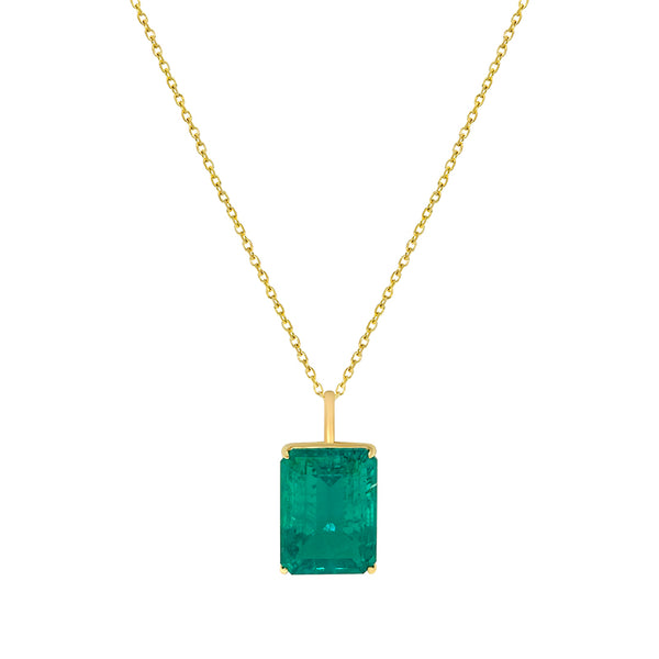 lab grown emerald necklace by deltora diamonds CEO melissa trafford-jones