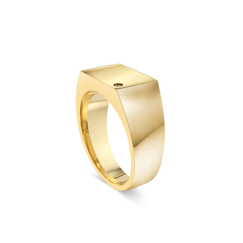 Men's Signet Ring | Diamond Accent