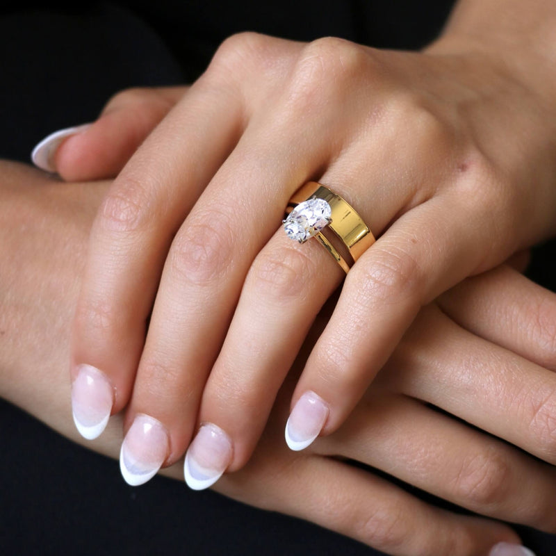 Oval Solitaire Engagement Ring Lab Grown Deltora Diamonds AU