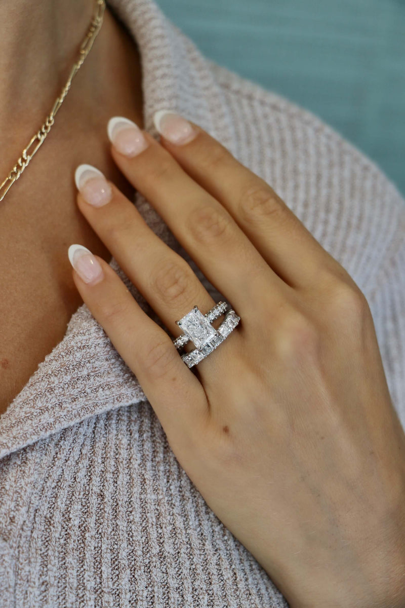 Asscher Diamond Wedding Band Jewellery Deltora Diamonds AU