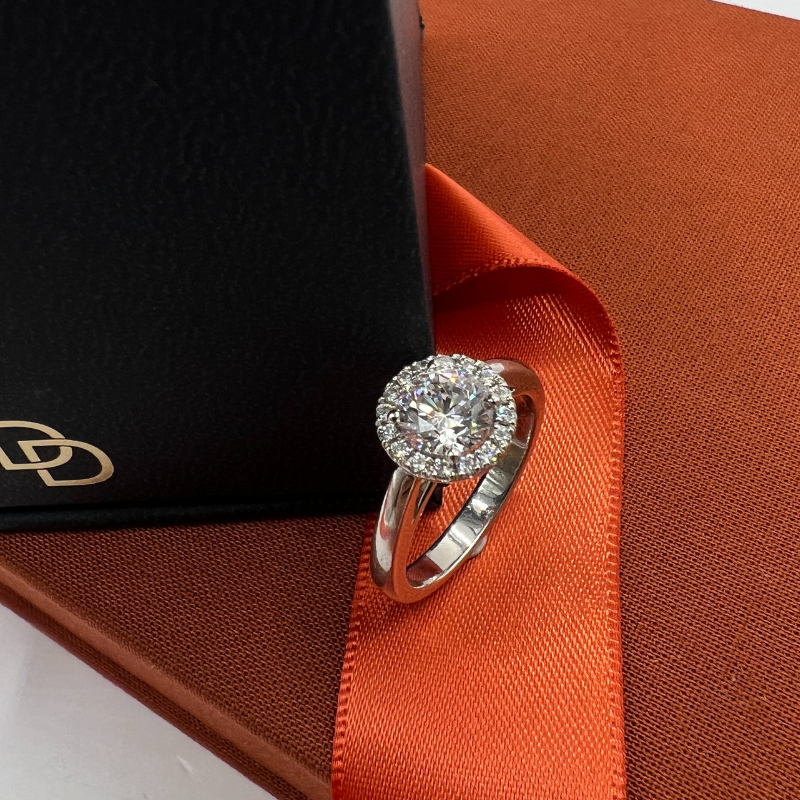 Halo ring 2025 with diamond band