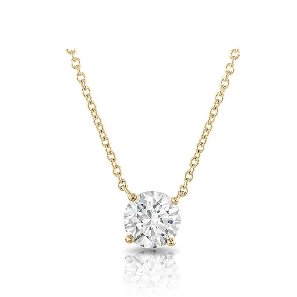 Round Lab Diamond Solitaire Necklace Deltora Diamonds AU